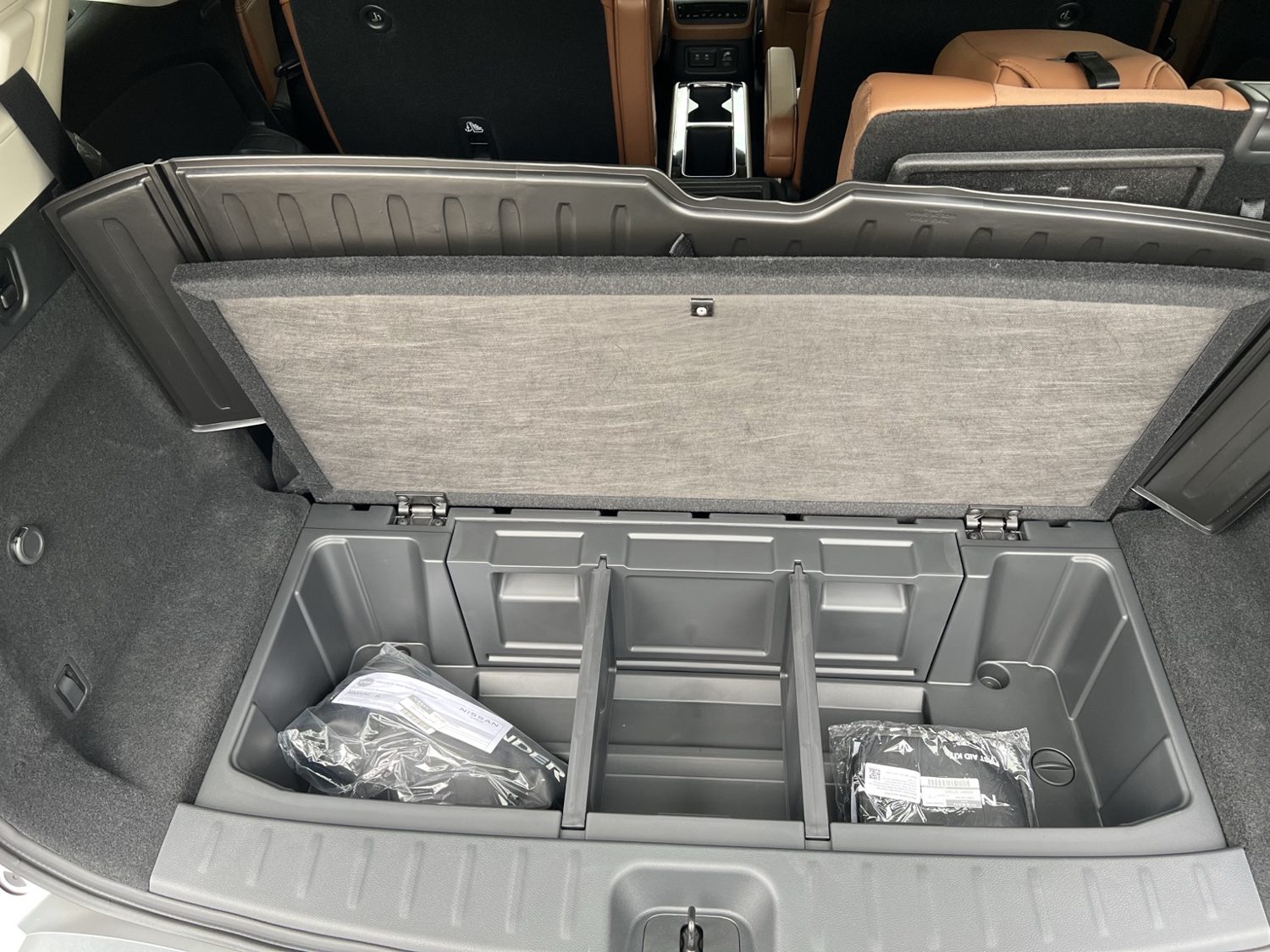 Underfloor cargo storage bins